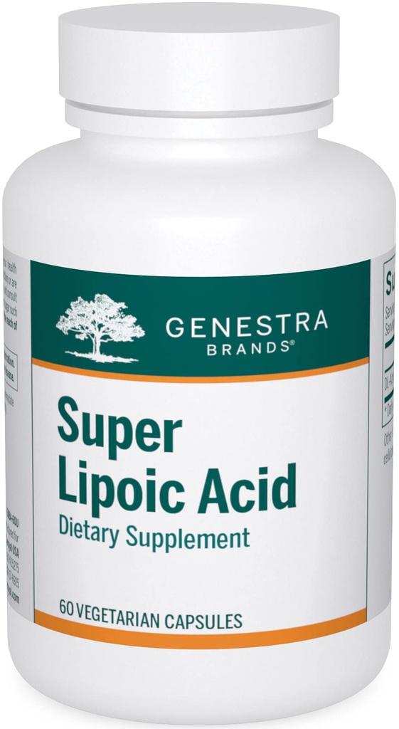 Genestra Brands Super Lipoic Acid - Alpha Lipoic Acid til at understøtte Metabolisme & Anxtioxidanter - 60 kapsler