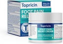 Topricin Foot Pain Relief Cream - Natural and Odor- Free Fugtgivende Cream, 4 Unse - Jar