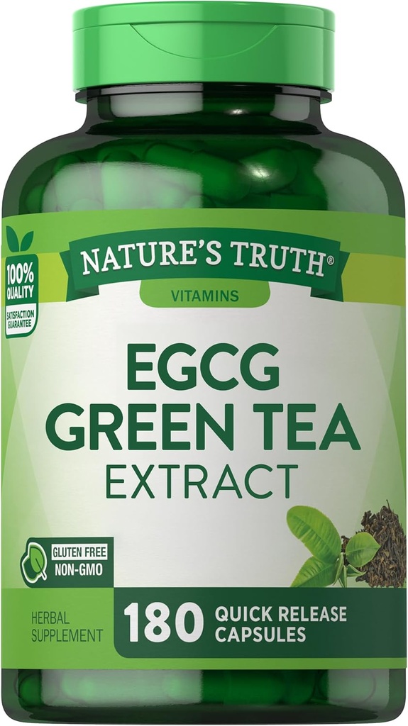 Naturens sandhed EGCG Green Tea Uddrag Kapsler 124; 180 Piller