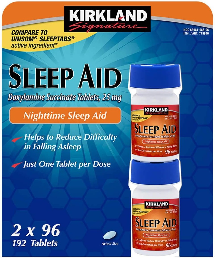 Kirkland Signature Sleep Aid, 192 tabletter