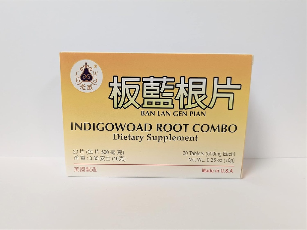 Ban LAN Gen Pian Herbal Supplement Hjælper til fremme af immunfunktioner Sore Throat Fever Hovedpine Host 20 tabletter Made i USA