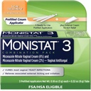 Monistat 3 Dag Gær Infektion Behandling for kvinder, 3 Miconazol Pre- fyldt Cream Applikatorer & eksterne Monistat Anti- Itch Cream Bundle