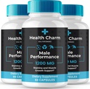 Health Charm, Health Charm piller, Health Charm Kapsler, Official Health Charm for Mænd Kapsler, Health Charm Supplement Support, HealthCharm Alle naturlige Pastillas, 180 Kapsler til 3 Måneder