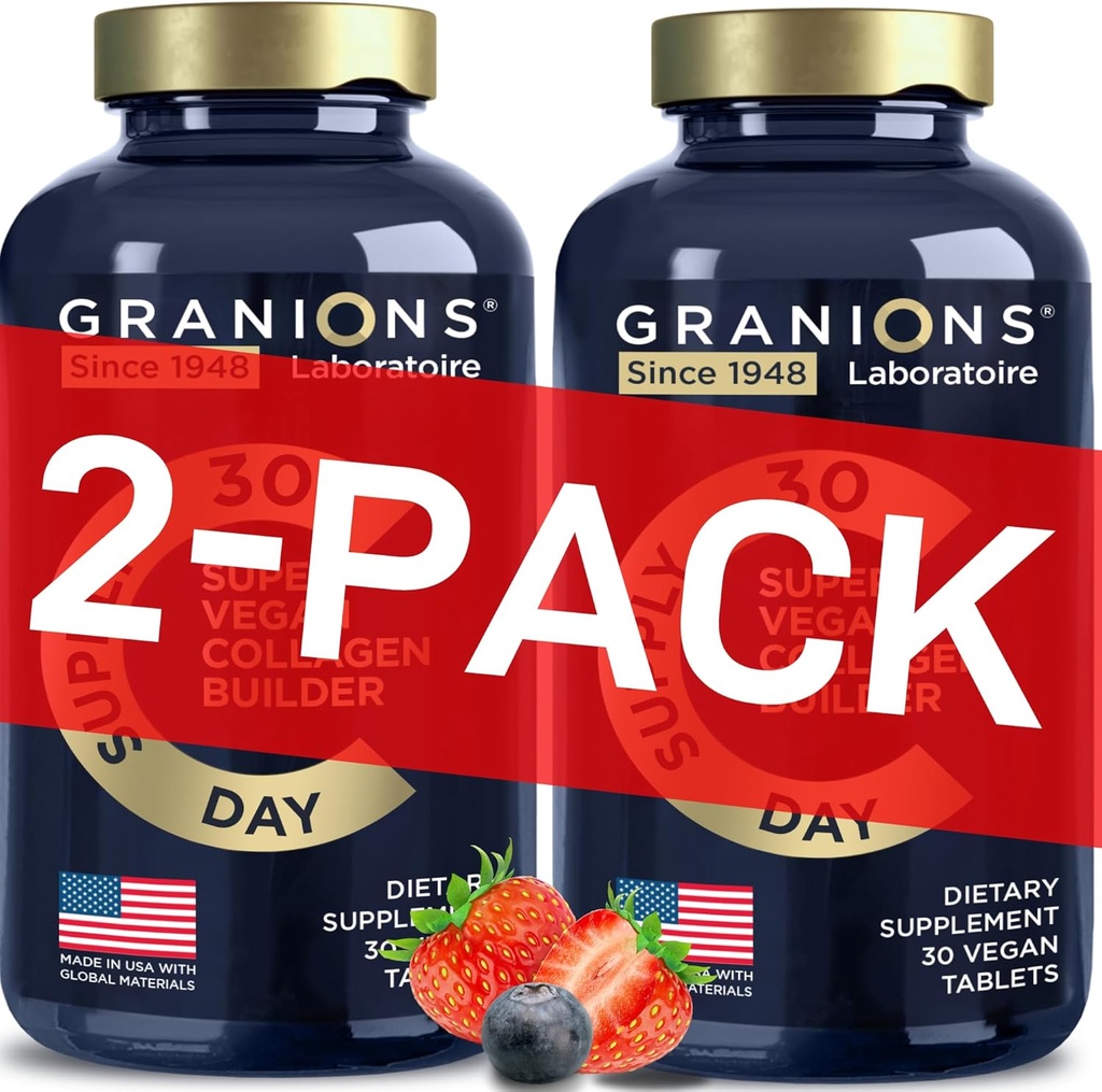 Vegan Collagen Supplements for Women & Men - Plant Based Collagen Boost for Hair, Skin, Nails, Joints - Vegan Biotin, Hyaluronic Acid, Amino Acids, Organic Collagen Peptides - 60 Collagen Vegan Pills