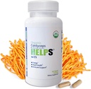 Organic Cordyceps Mushroom Capsules Supplement - 1000mg Cordyceps Militaris Extract - 100% Natural, Real & Pure - Beta-Glucan - Herbal Support for Energy-Boosting & Immune Health - 60 Capsules