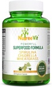 NutreeVit Pure 100% Organic Spirulina + Chlorella + Wheatgrass - Powerful Superfood - Veggie Capsules | 500mg
