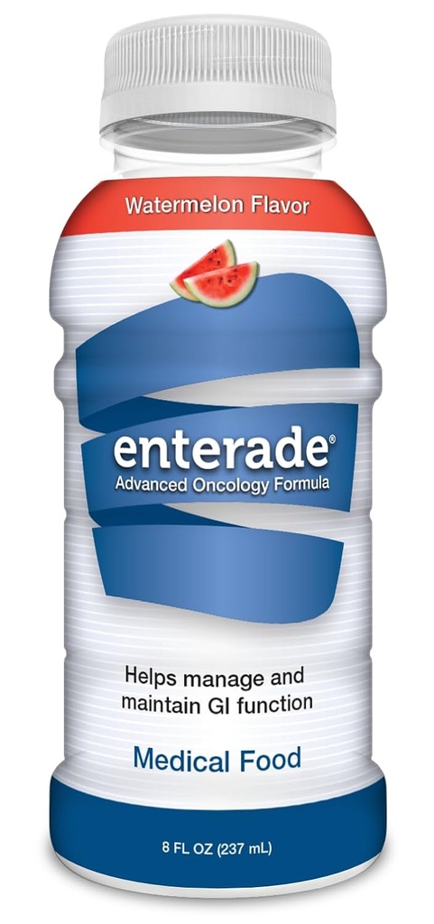 enterade Advanced Onkologi Watermelon, 12 Pack, Klinisk Proven Formel til at reducere GI bivirkninger, Kemoterapi skal have for kvinder og mænd, Chemo Supportive Care Beverage, Flydende, 8 oz flasker