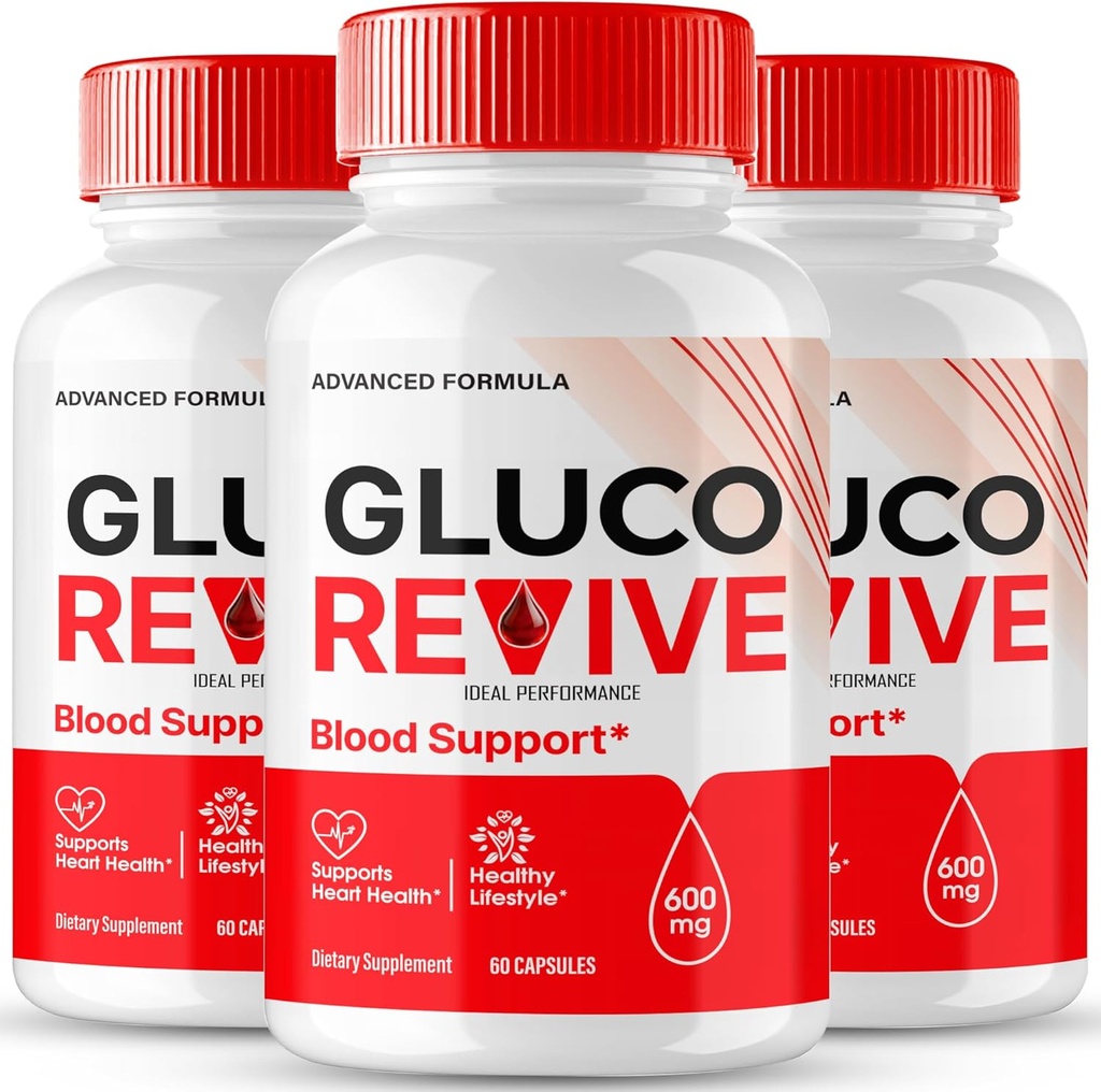 Gluco Revive piller, Gluco Revive supplement kapsler, GlucoRevive sundhed og wellness support - Maksimal styrke Alle naturlige avancerede formel, GlucoRevive Health piller anmeldelser (3 Pack)