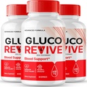 Gluco Revive piller, Gluco Revive supplement kapsler, GlucoRevive sundhed og wellness support - Maksimal styrke Alle naturlige avancerede formel, GlucoRevive Health piller anmeldelser (3 Pack)
