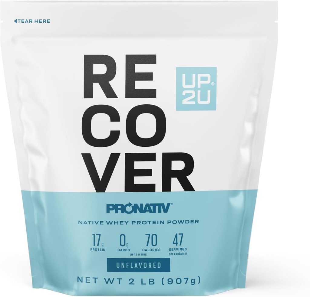 UP 2U 100% Whey Native Protein Isolate Powder 2 LB 47 Servering (Unflavored)