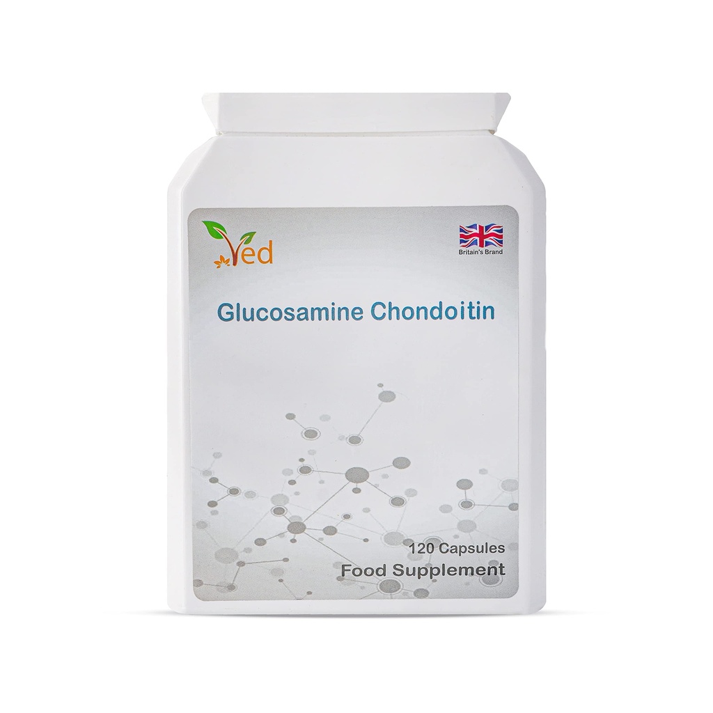 Ved Glucosamin Chondroitin Turmerisk C-vitamin 124; fælles tilskud Supplement 124; Non- GMO, Gluten Free