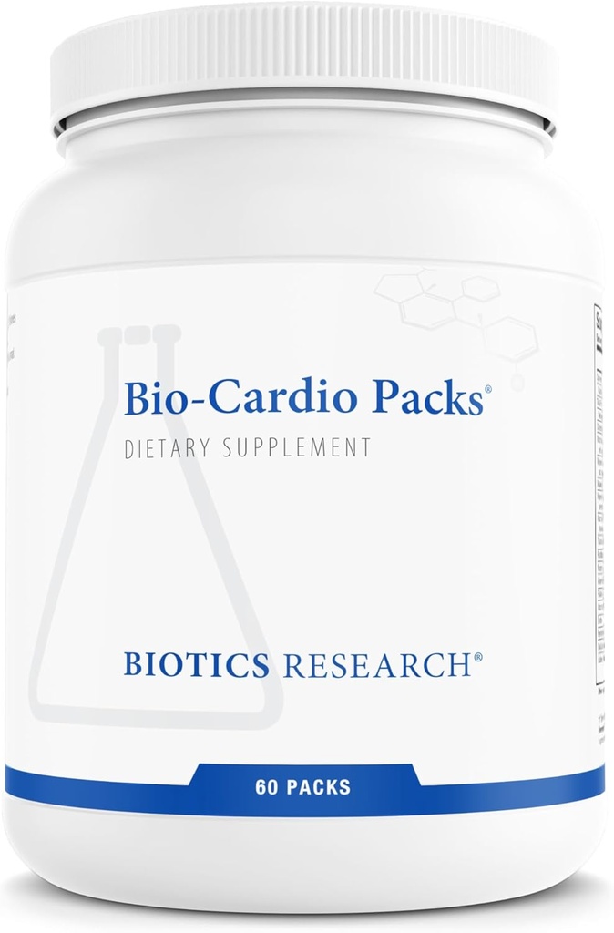 BIOTIK Forskning Bio Cardio pakker Praktisk Daily Supplement pakker til hjerte sundhed, essentielle fedtsyrer, Omfattende næringsformel, Kardiovaskulær sundhed 60 pakker
