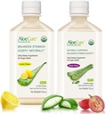 AloeCure Organic Aloe Vera Juice - 2 flaske prøve pakke - Lemon og Grape Flavor - 2x500ml