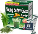 YAMACACAN Young Barley Grass Powder, Greens Superfood Powder Rich in Nutrients, Minerals, Vitamin & Plant- Based Protein for Women & Men, Barley Grass fra Japan, Ikke GMO 88 Greve