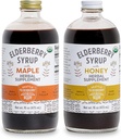 Syrup Bundle - 2 flasker lækker, Gluten- Free Elderberry Herbal Kosttilskud med potent immunforsvar Fordele fremstillet af kun økologiske ingredienser i små batches i USA - 32oz