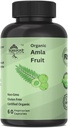 Organic Amla Kapsler - Indian Gooseberry til naturlige C-vitamin, Støtte til hud og hår 60 Kapsler