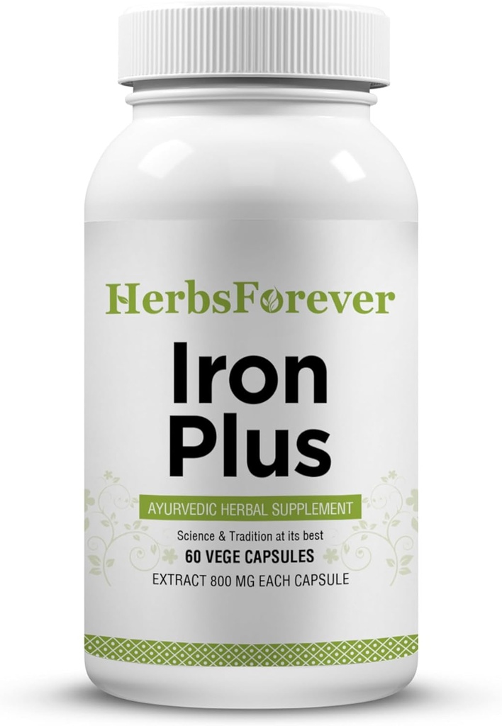 Herbseverly Iron Plus kapsler supplement fremmer jern niveau 60 kapsler