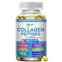 Collagen Peptider Softgels, Multi Collagen Peptid w / Glucosamin Chondroitin MSM Biotin, Hydrolyzed Collagen Peptider Complex for Women Supports Skin Hair Nail Joints Bones Gut Health, Non- GMO