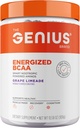 Genius BCAA Powder - 5g Vegan BCAAs L- Glutamin, Cognizin & Rhodiola Muscle Recovery Energy Support 100mg Coffein Pre, Intra, Post- Workout Nootrop Supplement for Focus & Performance - Grape Limeade