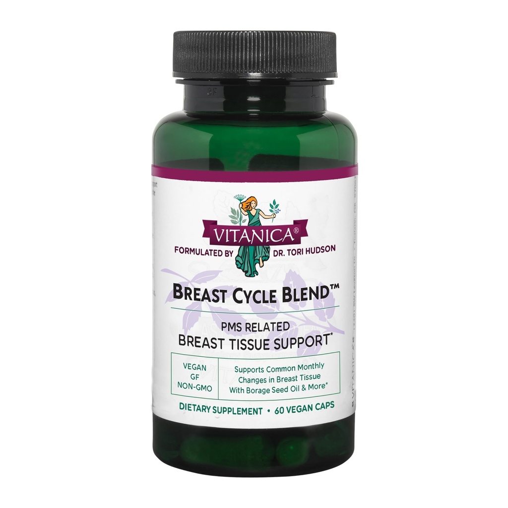 Vitanica - Breast Cycle Blend - Bryst Cycle Support - 60 Vegetariske Kapsler
