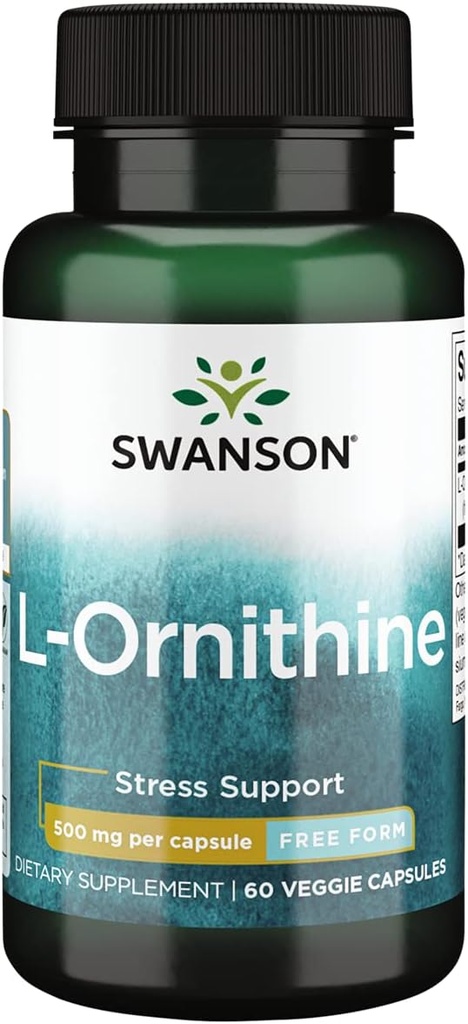 Swanson L- Ornithin Aminosyre 500 Milligram 60 Veg kapsler