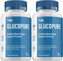 (2 Pack) Gluco Pure Sund Vitamin Support Supplement - Avanceret formel Gluco Pure, GlucoPure Maksimal styrke anmeldelser, 120 kapsler