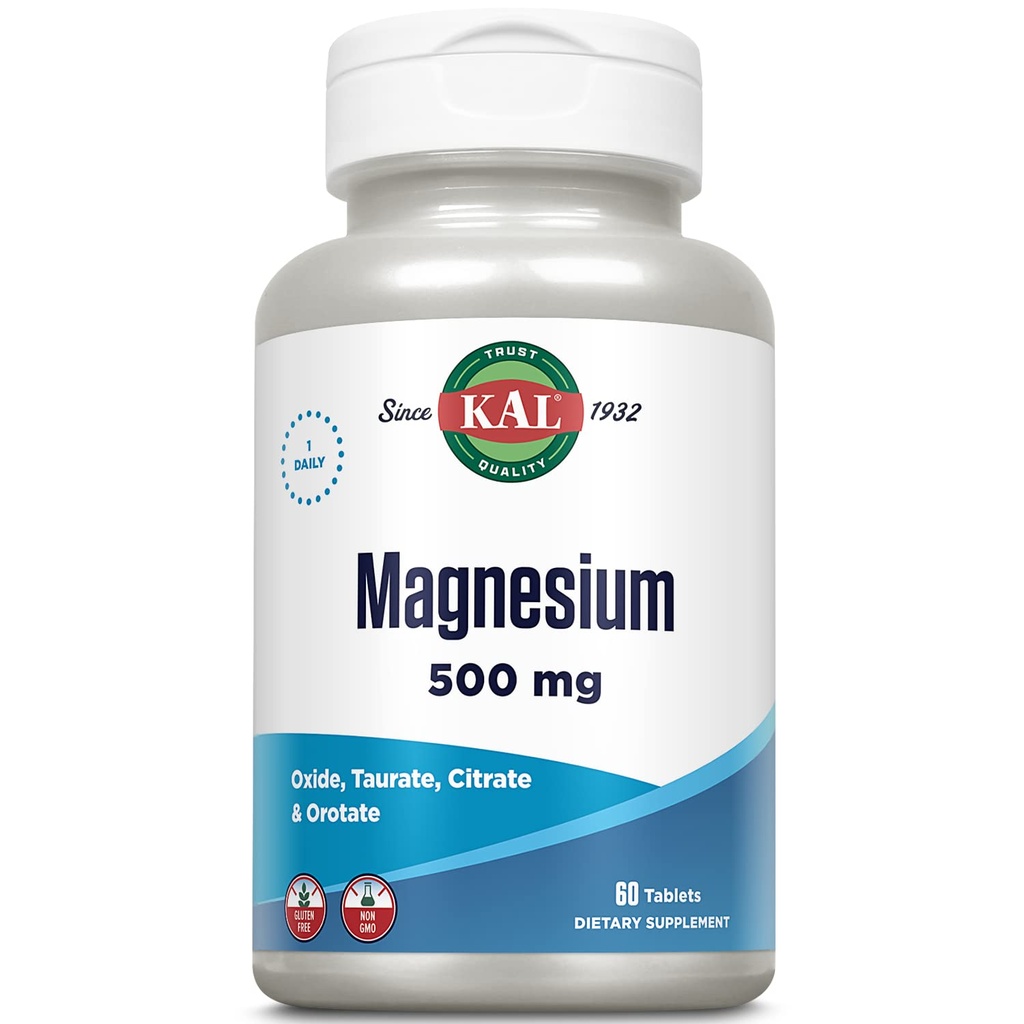 Kal 500 Mg Magnesiumtabletter, 60 Tælling