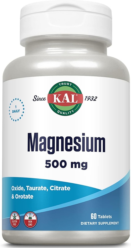 Kal 500 Mg Magnesiumtabletter, 60 Tælling