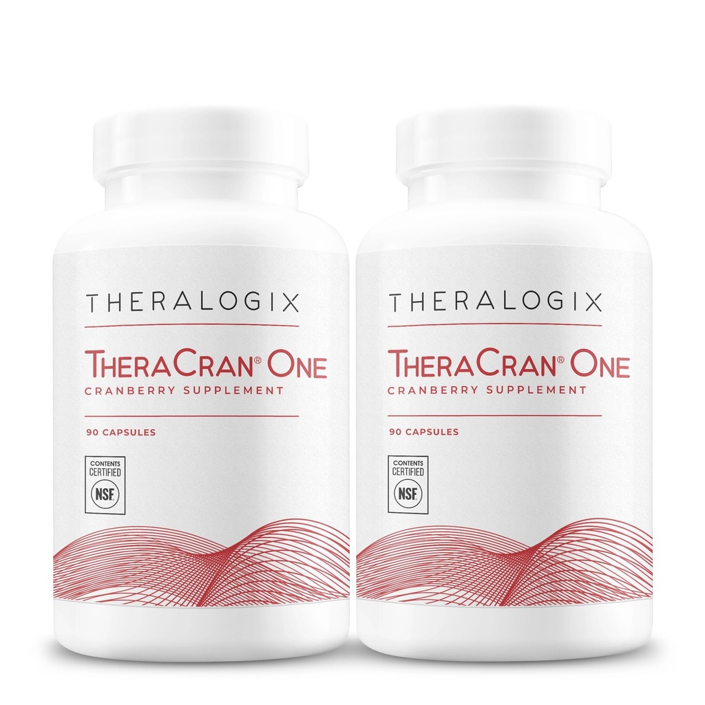 Theralogix TheraCran One Cranberry Capsules - 180-Day Supply - Cranberry Supplement for Men & Women - Cranberry Pills to Support Urinary Tract Health* - 36mg PACs per Capsule - NSF Certified, 180 Coun