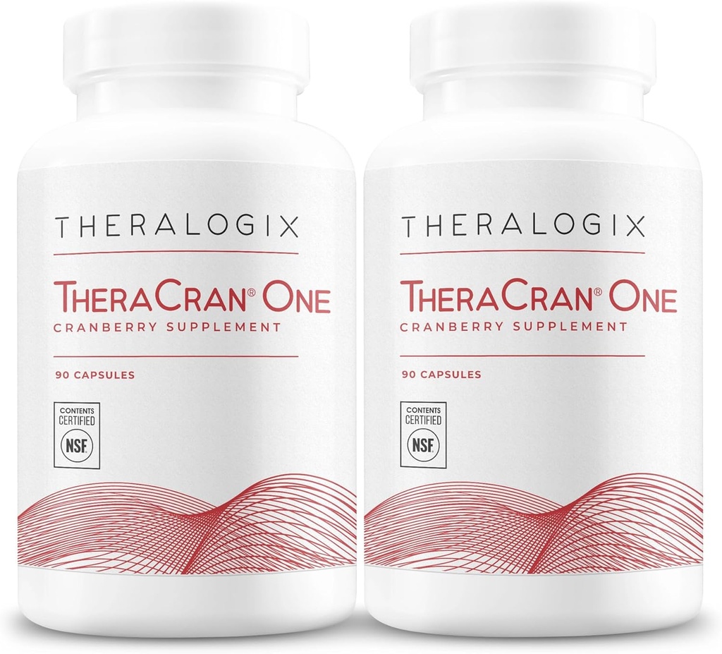 Theralogix TheraCran One Cranberry Capsules - 180-dages forsyning - Tranebær supplement til mænd og kvinder - Tranebær piller til støtte urinveje sundhed * - 36mg PAC per kapsel - NSF Certified, 180