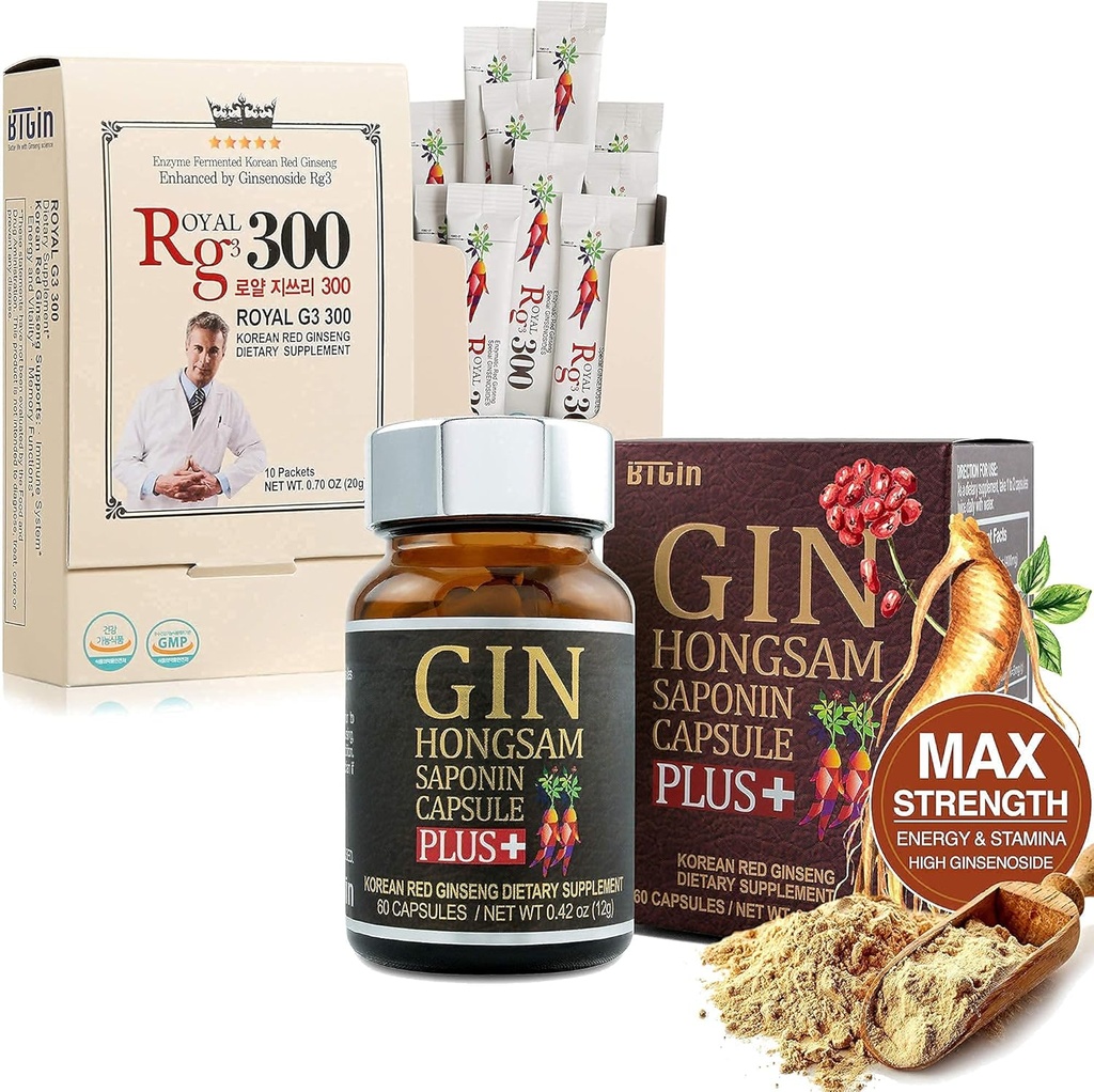 Gin Hongsam + RG3 300 Premium Bundle Koreansk Rød Ginseng