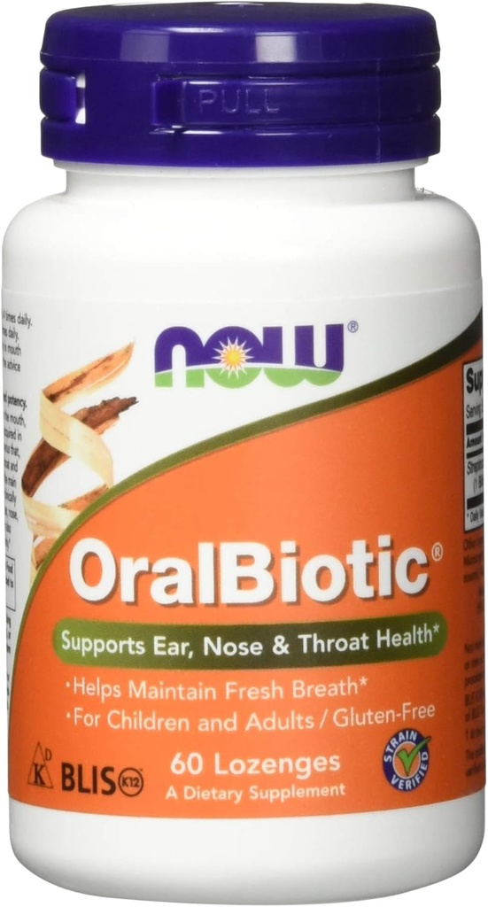 Nu fødevarer OralBiotic, udviklet for voksne & børn, stamme verificeret, 60 Lozenges