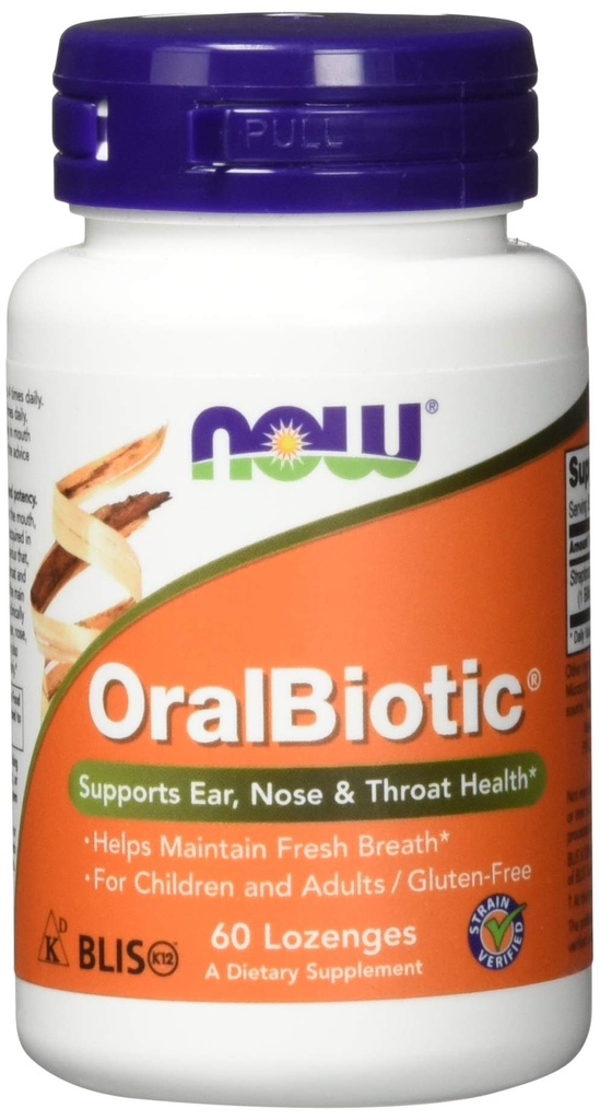 Nu fødevarer OralBiotic, udviklet for voksne & børn, stamme verificeret, 60 Lozenges