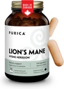 PURICA - Lions Mane Mikronised Mushrooms, 120 Veganske Kapsler 60- Day Supply - Promoves Cognitive Health - Non-GMO og Gluten- Free - Fokus og hukommelse support - Brain Health og forbedre fordøjelsen