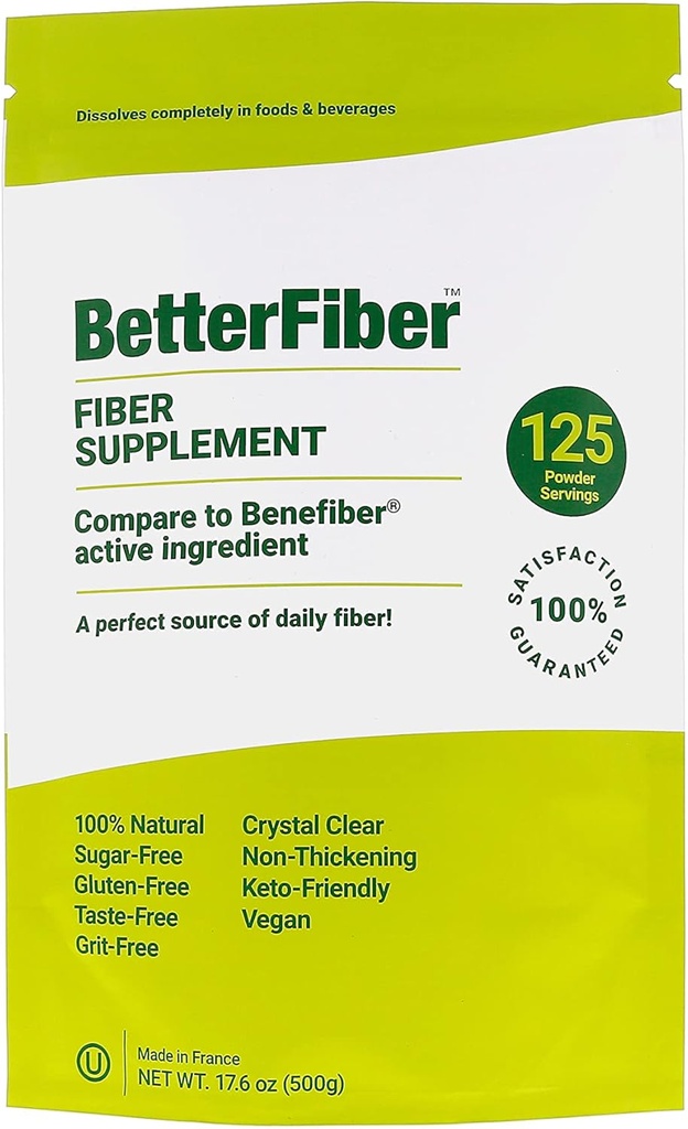 BetterFiber - Prebiotic Fiber Supplement [100% Generisk Ækvivalent af Leading Brand]