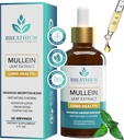 4-in-1 Mullein Drops til lunger & Gut Health - Liposomal Mullein Leaf Extract, Sunflower Lecithin & Cholin til immunforsvar, fordøjelsesbesvær, Allergi & Mucus Relief - Made in USA - 2oz Peppermint