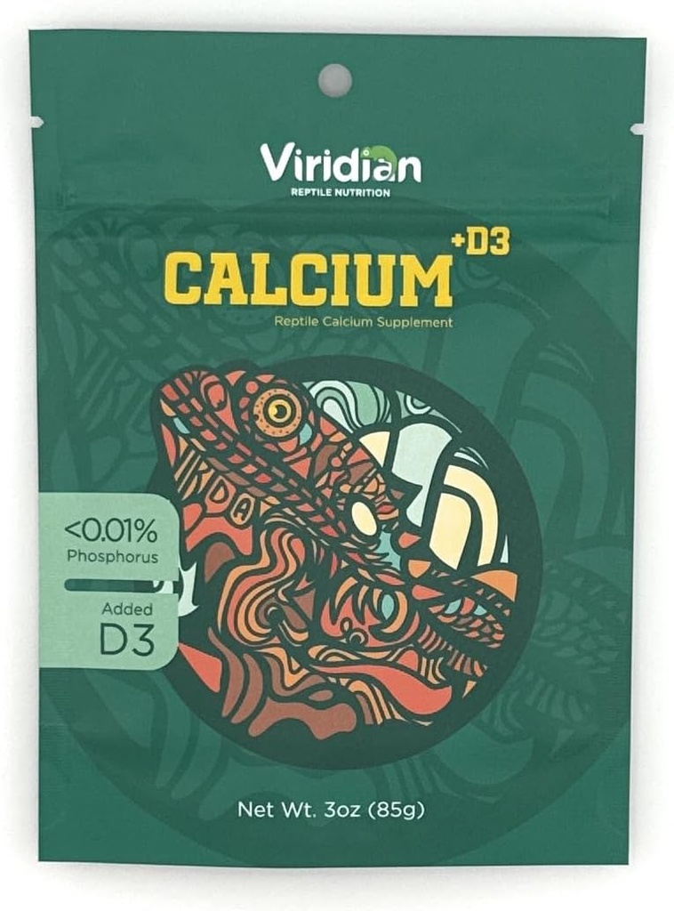 Viridian Reptile - Reptile Calcium supplement med D3 (10, Ounces)