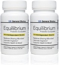 Equilibrium Probiotisk tillæg med Prebiotic - Daglig tidsudløsning - 60 Effektiv Let at synke kapsler - Højeste Strain Count i verden - 2 flasker