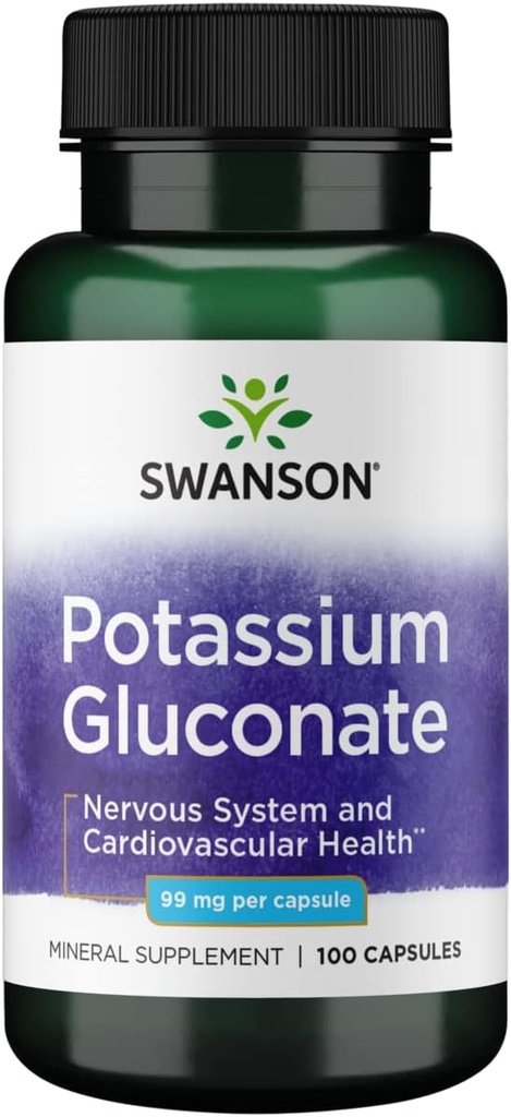 Swanson Kalium (Gluconat) 99 Milligram 100 Kapsler