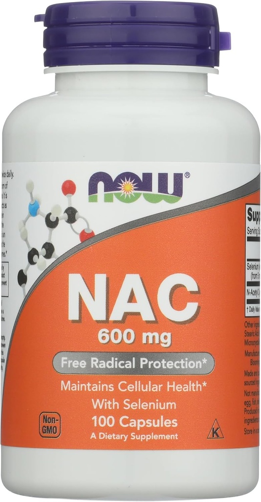 Nu fødevarer Nacacetyl Cysteine 600 mg kapsler, 100 CT