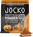 Jocko Mölk Whey Protein Powder - Keto, Probiotika, Grass Fed, fordøjelsesfremmende enzymer, Aminosyrer, Sukker Free Monk Fruit Blend - Understøtter muskel opsving og vækst (Pumpkin New)