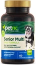 Petnc Natural Care Senior Multi Chewables (60 Count), Daily Dog Multivitamin & Multimineral Support, Includes Zinc, Magnesium, Iron & More, Supports Overall Health, For Mature Dogs, Liver Flavor