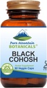 Pure Mountain Botanicals Black Cohosh Capsules - 90 Kosher Vegan Caps - Nu med 500mg Wild Black Cohosh Root - Nature Support til menopause