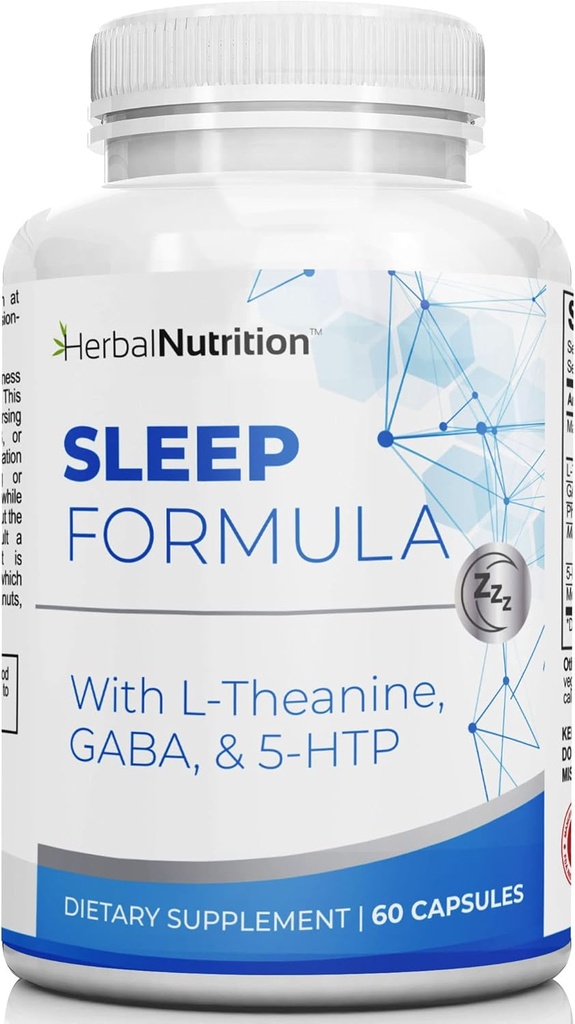 Urte Nutrition Sleep Support Support Sleep Formel er en Multi- Ingredient Sleep Supplement med Melatonin, GABA, L- Theanine, og mere, Sov som du er på Cloud 9! En 60 Ct flaske
