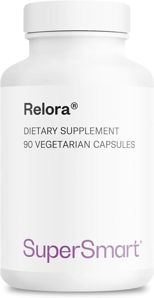 SuperSmart Relora 750mg per dag - Magnolia Officinalis & Phellodendron Amurense Extract Supplement: 124; Non- GMO & Gluten Free - 90 Vegetariske kapsler