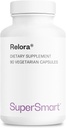 SuperSmart Relora 750mg per dag - Magnolia Officinalis & Phellodendron Amurense Extract Supplement: 124; Non- GMO & Gluten Free - 90 Vegetariske kapsler