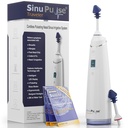 SinuPulse Traveler med 30 Sinuair Packets - Cordless Pulserende Nasal kunstvanding Sinus Rinse System, Space Saving Cleaner & Relief Machine til Rejser, mere effektiv end Neti Pot eller Næse Spray Flaske