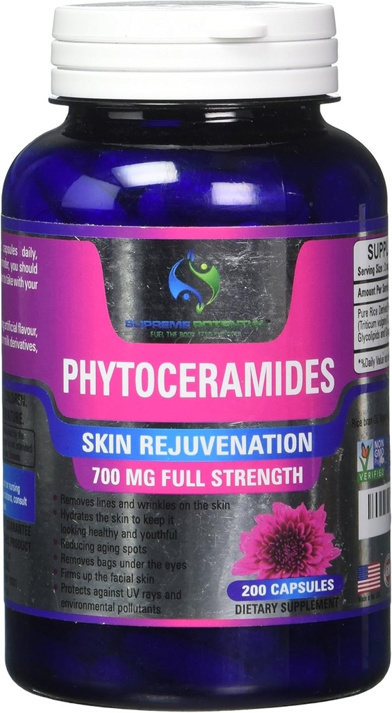 Højeste potentielle Phytoceramider, 200 Capsule Supply, 700mg Phytoceramider per servering