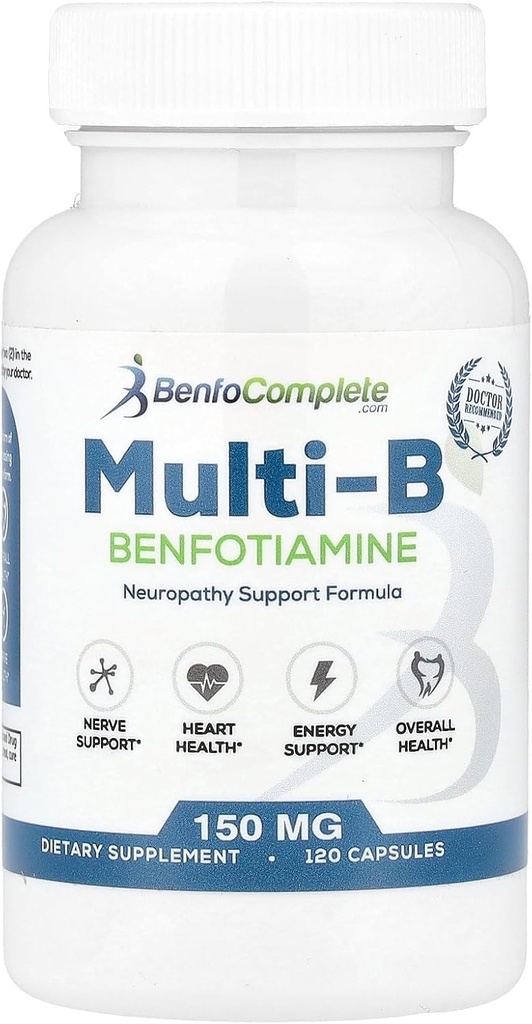 Benfotiamin Inc, Multi- B neuropati Support Formel, 150 mg, 120 kapsler (1)