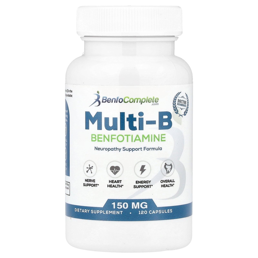 Benfotiamin Inc, Multi- B neuropati Support Formel, 150 mg, 120 kapsler (1)